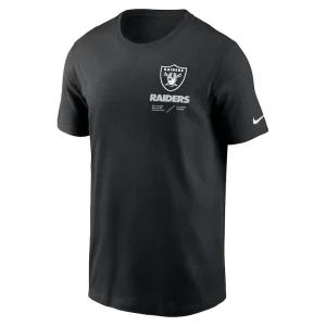Las vegas raiders nike sideline infograph lockup performance t shirt Black S