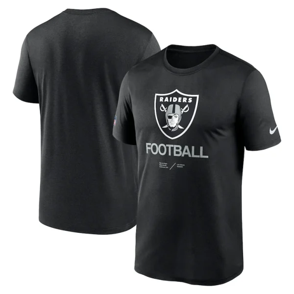 Las vegas raiders nike sideline infograph performance t shirt Black