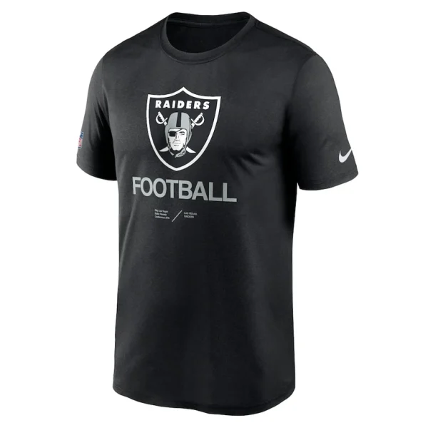 Las vegas raiders nike sideline infograph performance t shirt Black S