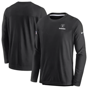 Las vegas raiders nike sideline lockup performance pullover sweatshirt Black
