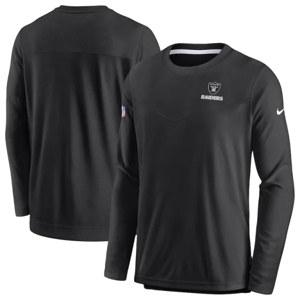 Las vegas raiders nike sideline lockup performance pullover sweatshirt Black