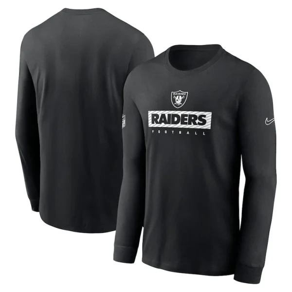 Las vegas raiders nike sideline performance long sleeve t shirt Black