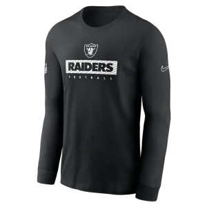 Las vegas raiders nike sideline performance long sleeve t shirt Black M