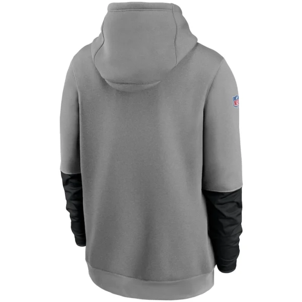 Las vegas raiders nike sideline playbook performance pullover hoodie Heathered grayblack L