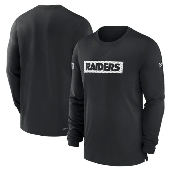 Las vegas raiders nike sideline player performance long sleeve t shirt Black