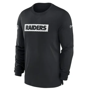 Las vegas raiders nike sideline player performance long sleeve t shirt Black M