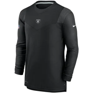 Las vegas raiders nike sideline player uv performance long sleeve t shirt Black M