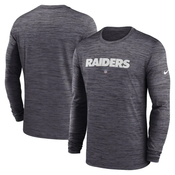 Las vegas raiders nike sideline team velocity performance long sleeve t shirt Black