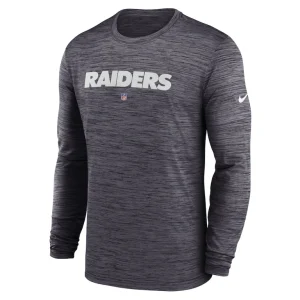 Las vegas raiders nike sideline team velocity performance long sleeve t shirt Black M