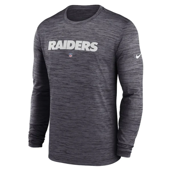 Las vegas raiders nike sideline team velocity performance long sleeve t shirt Black M