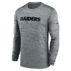 Las vegas raiders nike sideline team velocity performance long sleeve t shirt Heather gray M