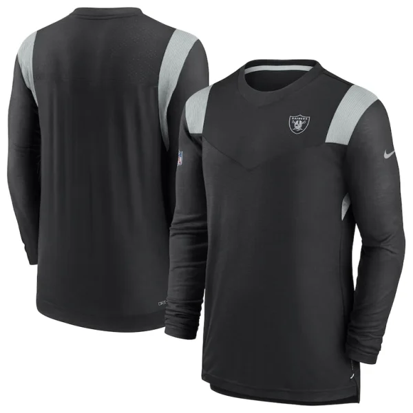 Las vegas raiders nike sideline tonal logo performance player long sleeve t shirt Black