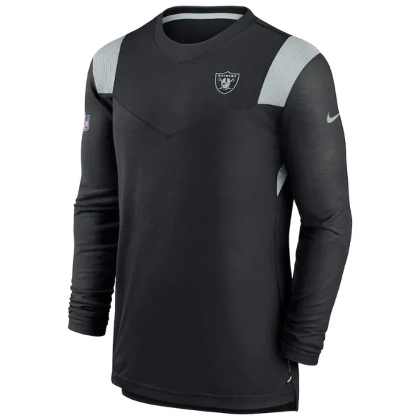 Las vegas raiders nike sideline tonal logo performance player long sleeve t shirt Black M