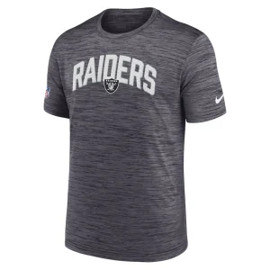 Las vegas raiders nike sideline velocity athletic stack performance t shirt Black M