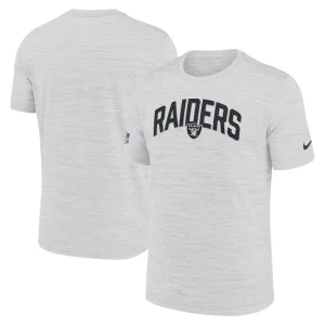 Las vegas raiders nike sideline velocity athletic stack performance t shirt White