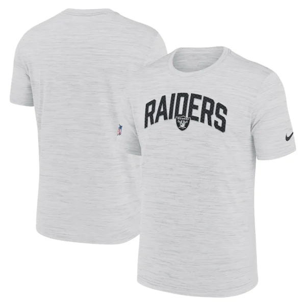 Las vegas raiders nike sideline velocity athletic stack performance t shirt White