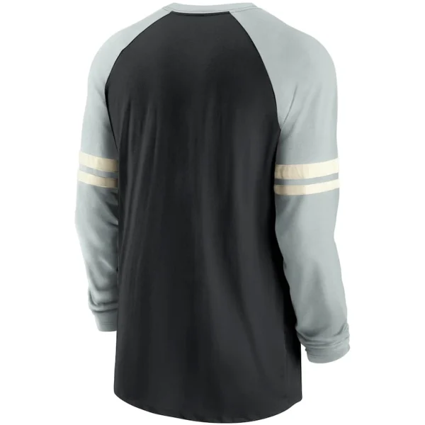 Las vegas raiders nike throwback raglan long sleeve t shirt Blacksilver L