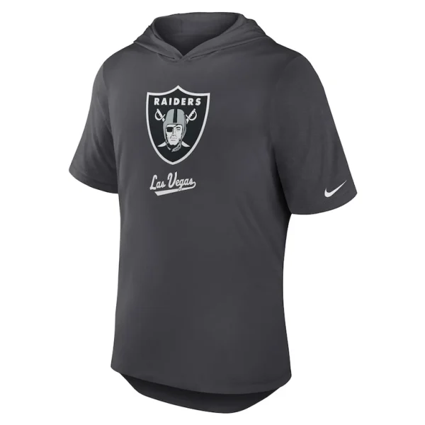 Las vegas raiders nike tri blend performance hoodie t shirt anthracite Multi M