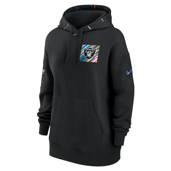 Las vegas raiders nike womens 2023 nfl crucial catch club pullover hoodie Black S