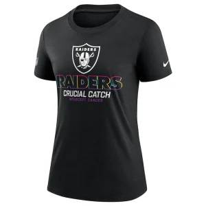 Las vegas raiders nike womens 2024 nfl crucial catch tri blend t shirt Black S