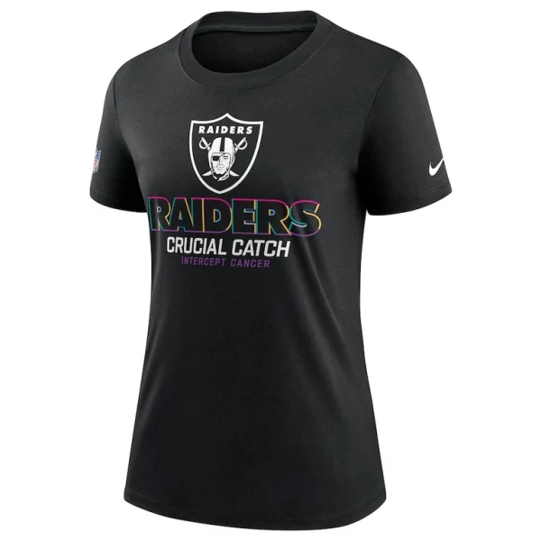 Las vegas raiders nike womens 2024 nfl crucial catch tri blend t shirt Black S
