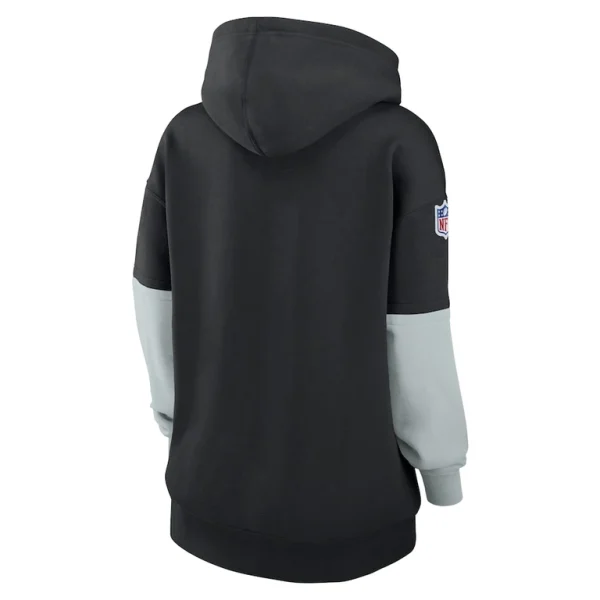 Las vegas raiders nike womens 2024 sideline essential fleece pullover hoodie Black M