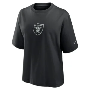 Las vegas raiders nike womens boxy t shirt Black S