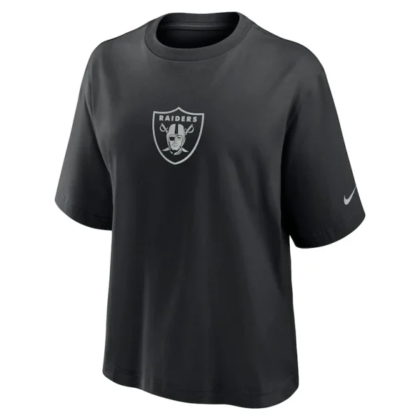 Las vegas raiders nike womens boxy t shirt Black S