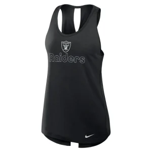 Las vegas raiders nike womens crossback performance tank top Black S