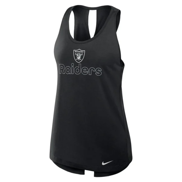 Las vegas raiders nike womens crossback performance tank top Black S