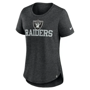 Las vegas raiders nike womens fashion tri blend t shirt Heather black S
