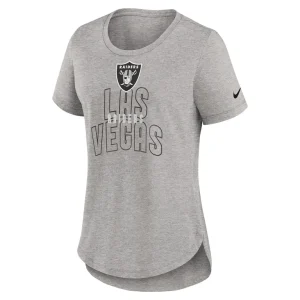 Las vegas raiders nike womens fashion tri blend t shirt Heather gray S