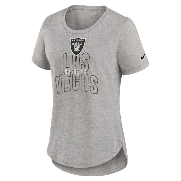 Las vegas raiders nike womens fashion tri blend t shirt Heather gray S