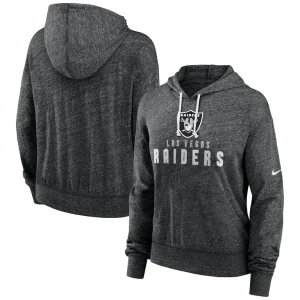 Las vegas raiders nike womens gym vintage lightweight pullover hoodie Black