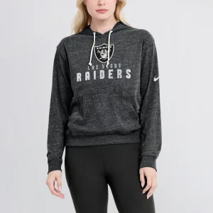 Las vegas raiders nike womens gym vintage lightweight pullover hoodie Black L