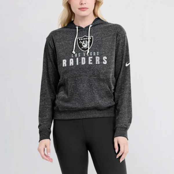 Las vegas raiders nike womens gym vintage lightweight pullover hoodie Black L