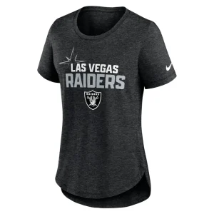 Las vegas raiders nike womens local fashion tri blend t shirt Heather black S