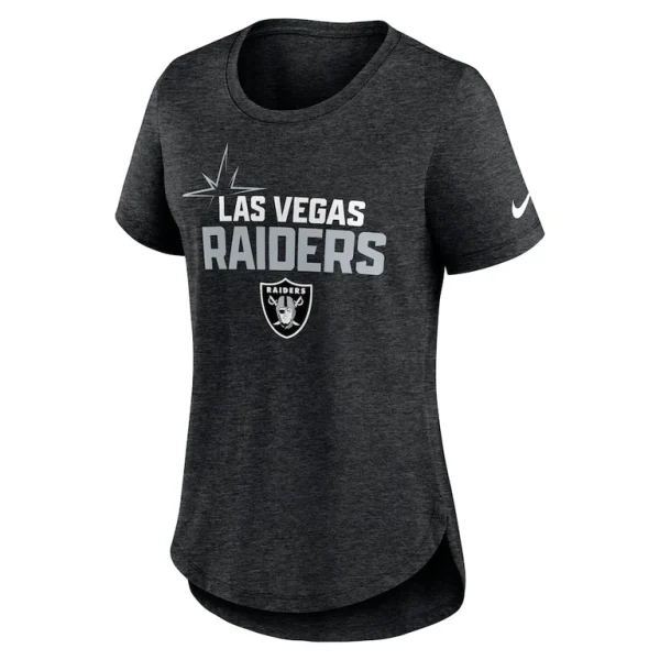 Las vegas raiders nike womens local fashion tri blend t shirt Heather black S