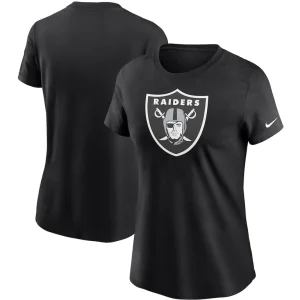 Las vegas raiders nike womens logo essential t shirt Black