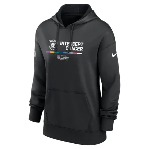 Las vegas raiders nike womens nfl crucial catch therma performance pullover hoodie Black S