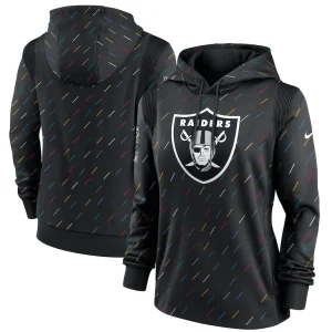 Las vegas raiders nike womens nfl crucial catch therma pullover hoodie anthracite Multi