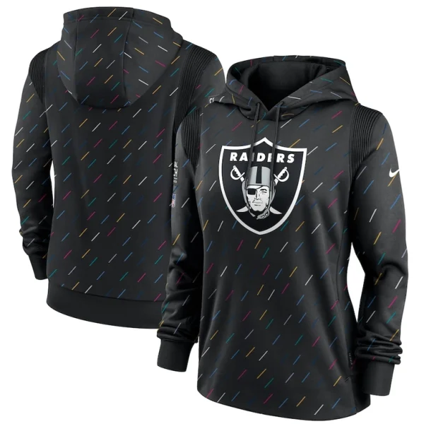 Las vegas raiders nike womens nfl crucial catch therma pullover hoodie anthracite Multi