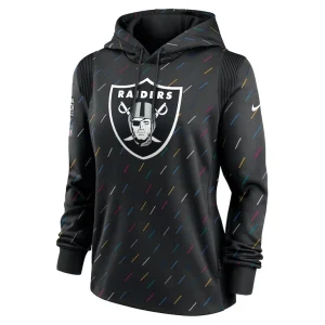 Las vegas raiders nike womens nfl crucial catch therma pullover hoodie anthracite Multi S
