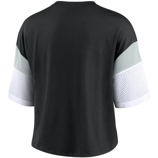 Las vegas raiders nike womens nickname tri blend performance crop top Blackwhite M
