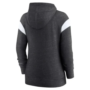 Las vegas raiders nike womens plus size monaco full zip lightweight hoodie Heather blackwhite Plus 3X