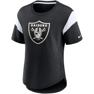 Las vegas raiders nike womens primary logo fashion top Heather black S