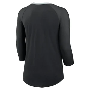 Las vegas raiders nike womens raglan 34 sleeve t shirt Black M