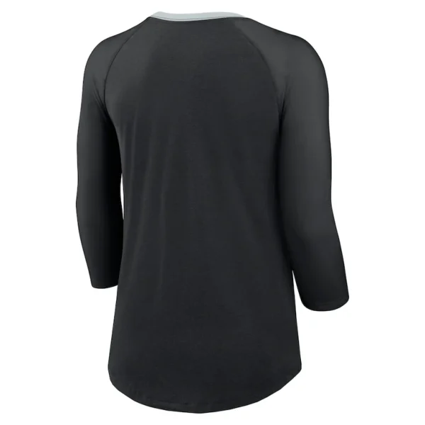 Las vegas raiders nike womens raglan 34 sleeve t shirt Black M