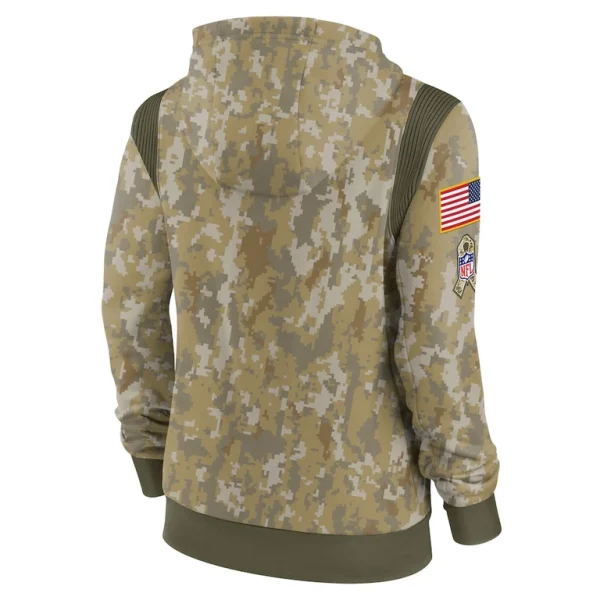 Las vegas raiders nike womens salute to service therma performance pullover hoodie Olive M