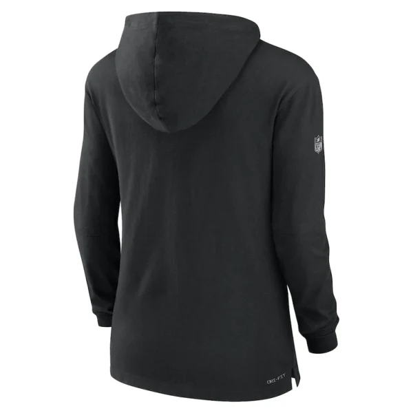 Las vegas raiders nike womens sideline performance long sleeve hoodie t shirt Black M